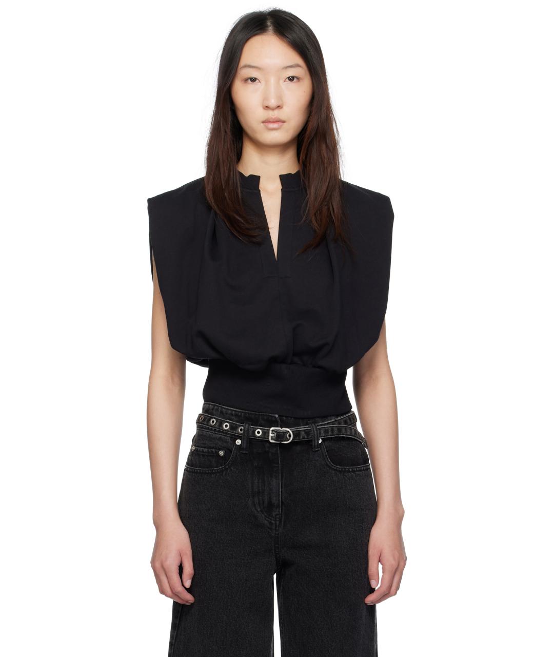 3.1 PHILLIP LIM Черная хлопковая блузы, фото 2