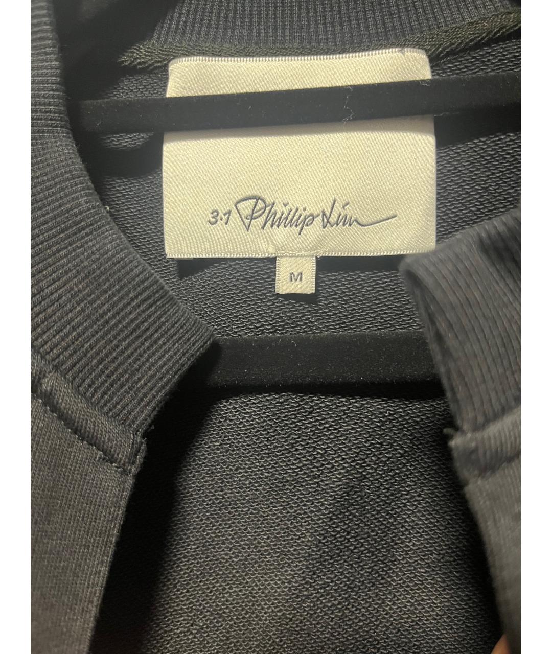 3.1 PHILLIP LIM Черная хлопковая блузы, фото 6