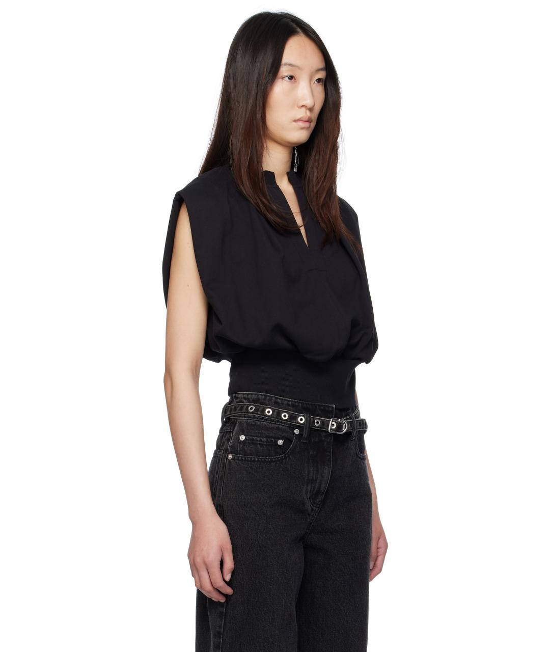 3.1 PHILLIP LIM Черная хлопковая блузы, фото 3