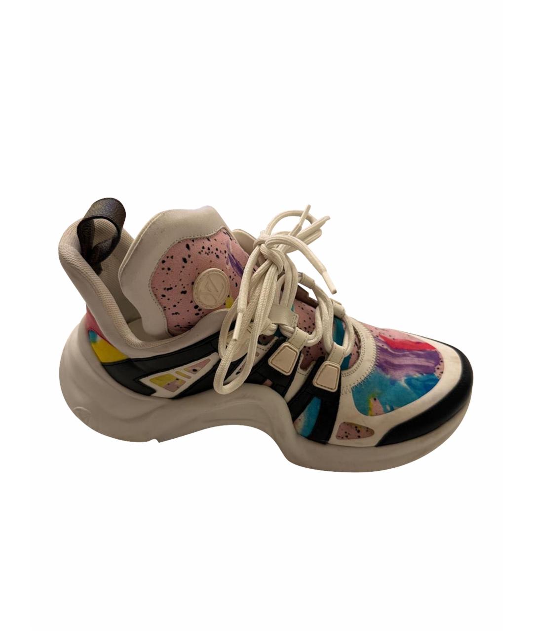 LOUIS VUITTON Мульти кожаные кроссовки, фото 1