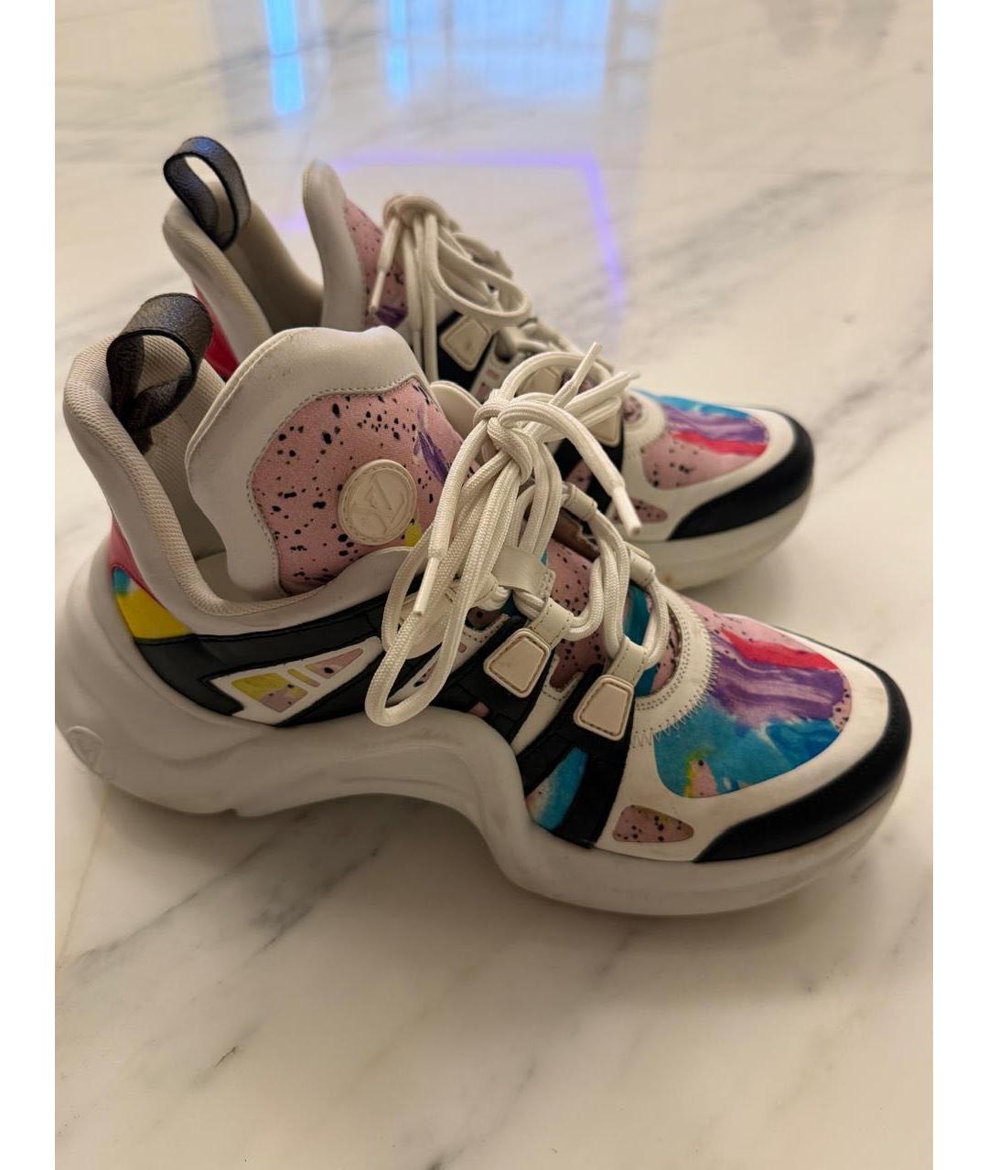 LOUIS VUITTON Мульти кожаные кроссовки, фото 5