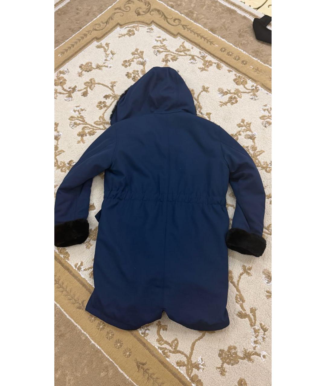 VERSACE Синяя шерстяная парка, фото 2