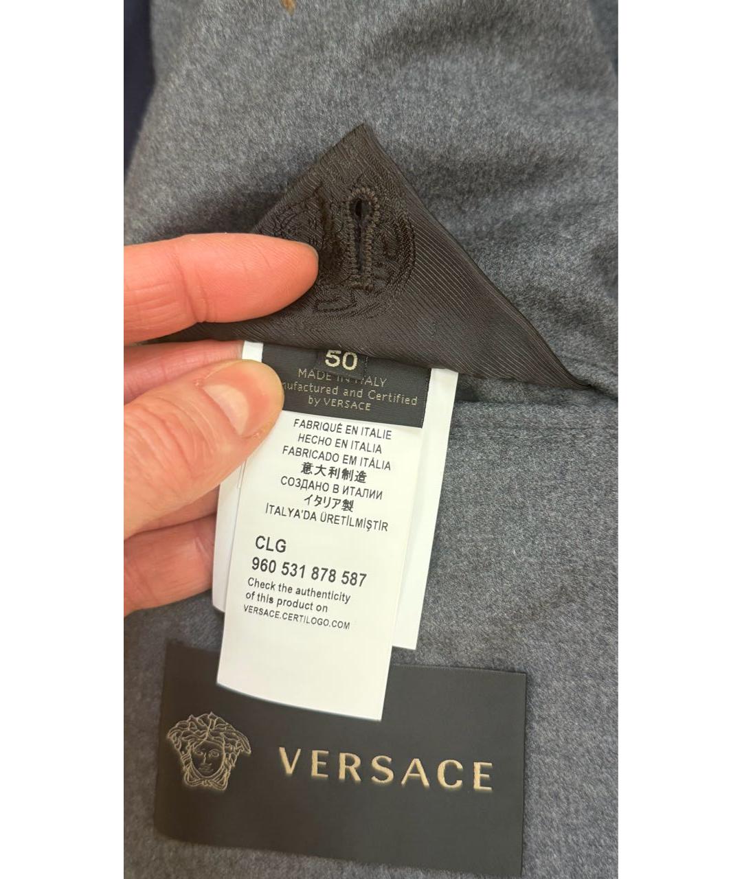 VERSACE Синяя шерстяная парка, фото 3