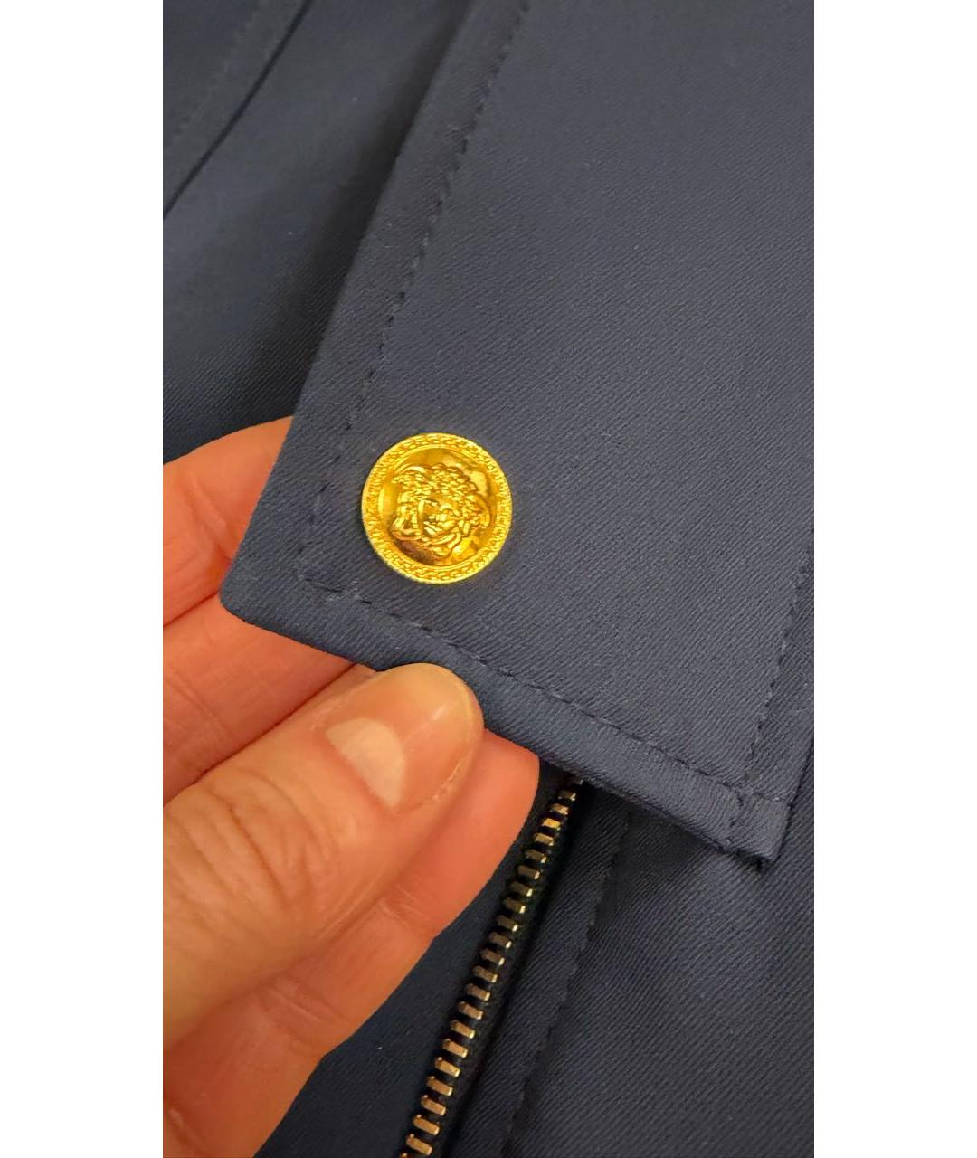 VERSACE Синяя шерстяная парка, фото 5