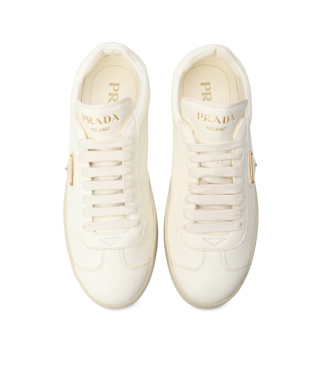 PRADA Белые кожаные кеды, фото 2