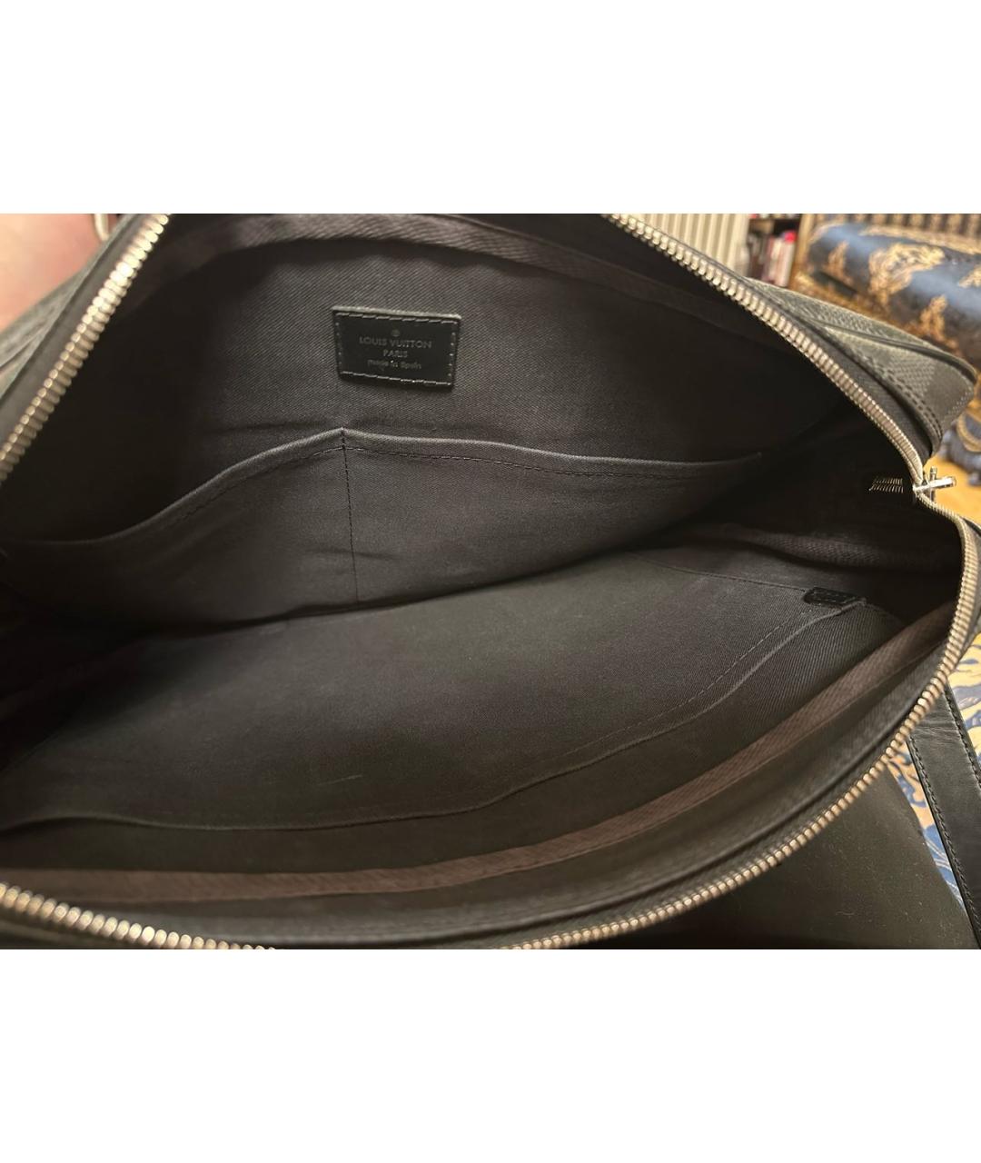 LOUIS VUITTON Антрацитовый портфель, фото 3