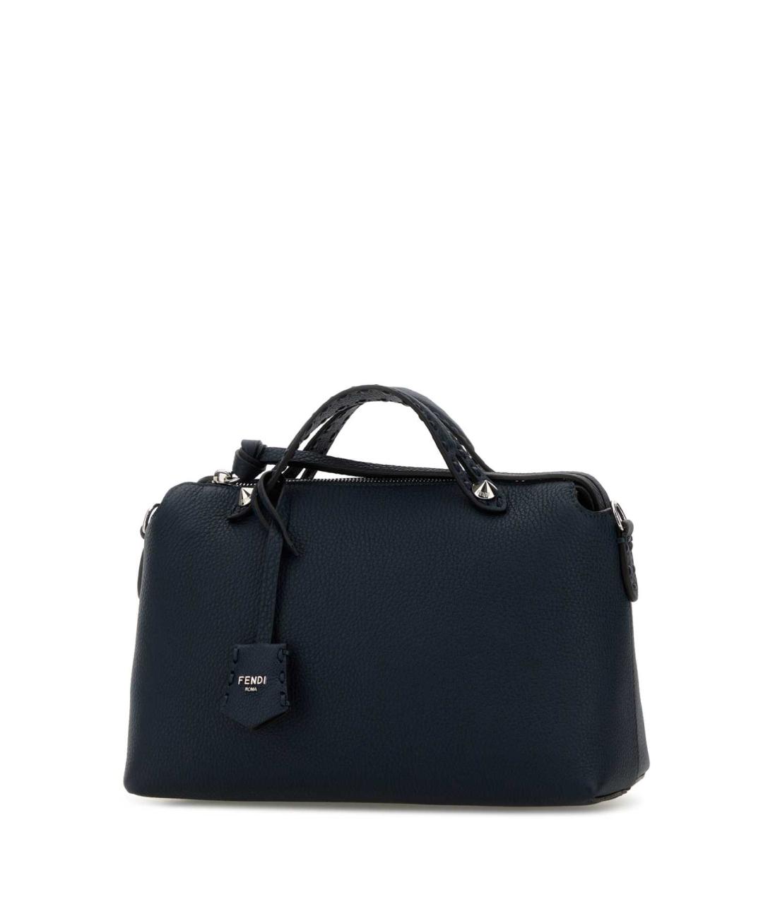 FENDI Темно-синяя кожаная сумка через плечо, фото 2