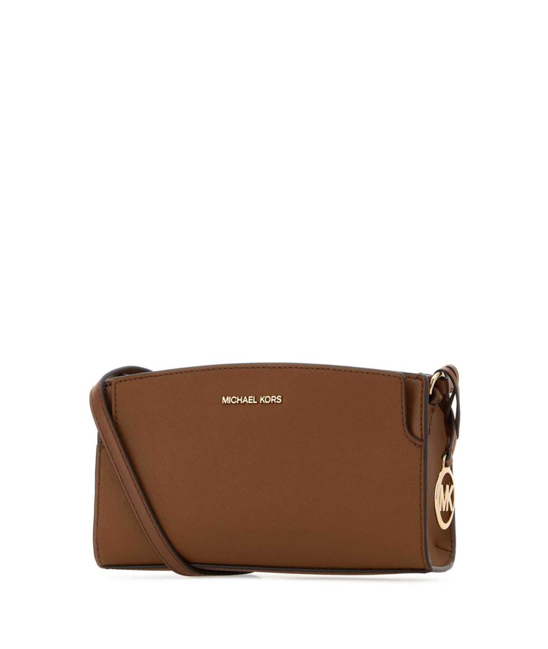 MICHAEL KORS Коричневая кожаная сумка через плечо, фото 2