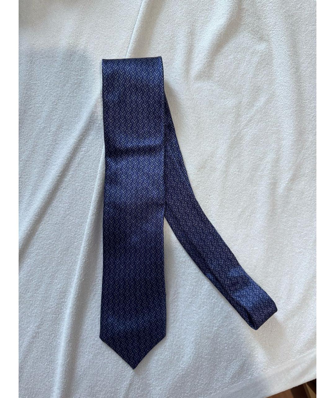 LANVIN Синий шелковый галстук, фото 5