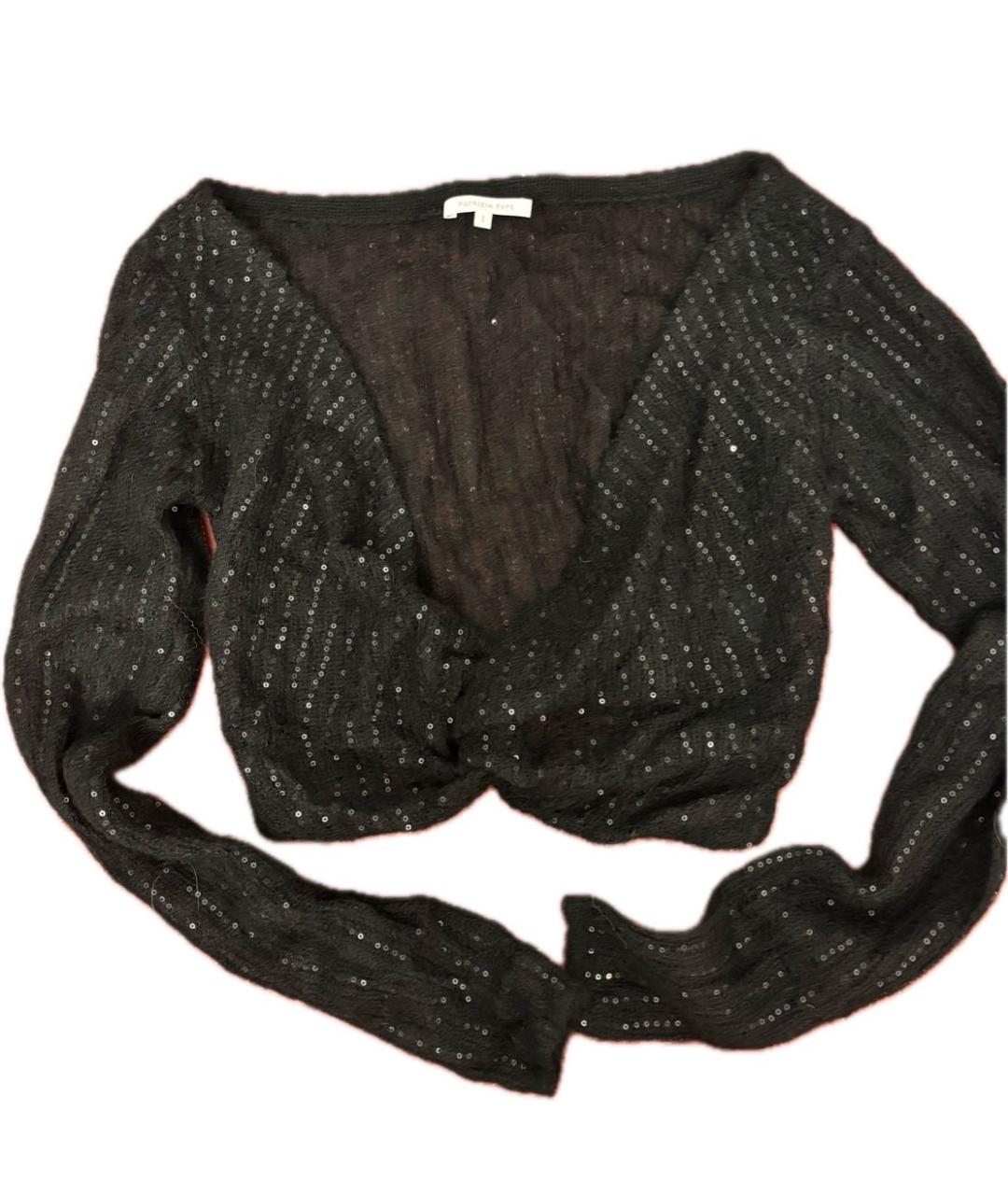 PATRIZIA PEPE Черный шерстяной джемпер / свитер, фото 7