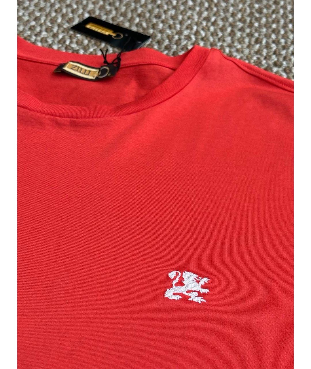 ZILLI Красная хлопковая футболка, фото 8
