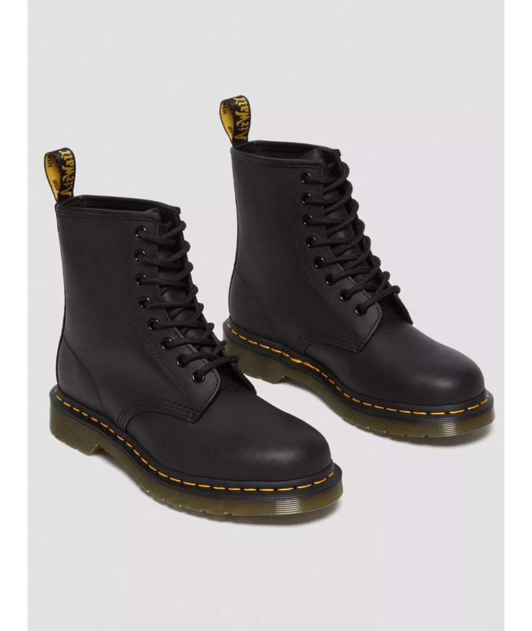 DR. MARTENS Черные кожаные ботинки, фото 3