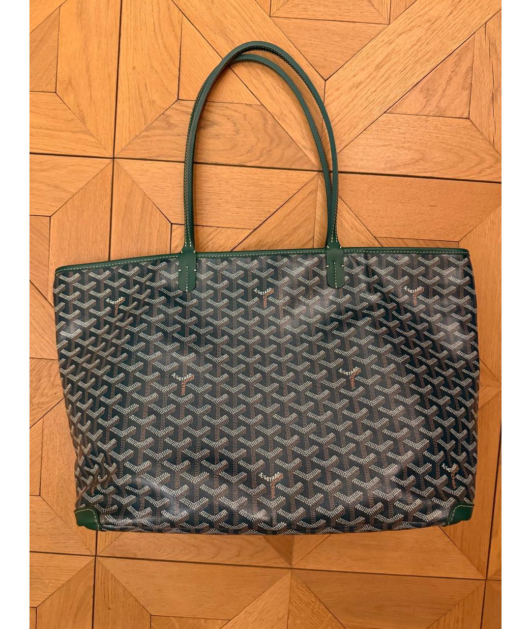 GOYARD Зеленая сумка тоут из искусственной кожи, фото 2