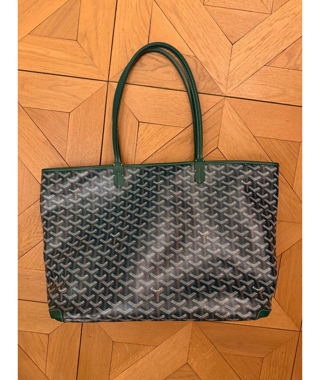 GOYARD Зеленая сумка тоут из искусственной кожи, фото 9