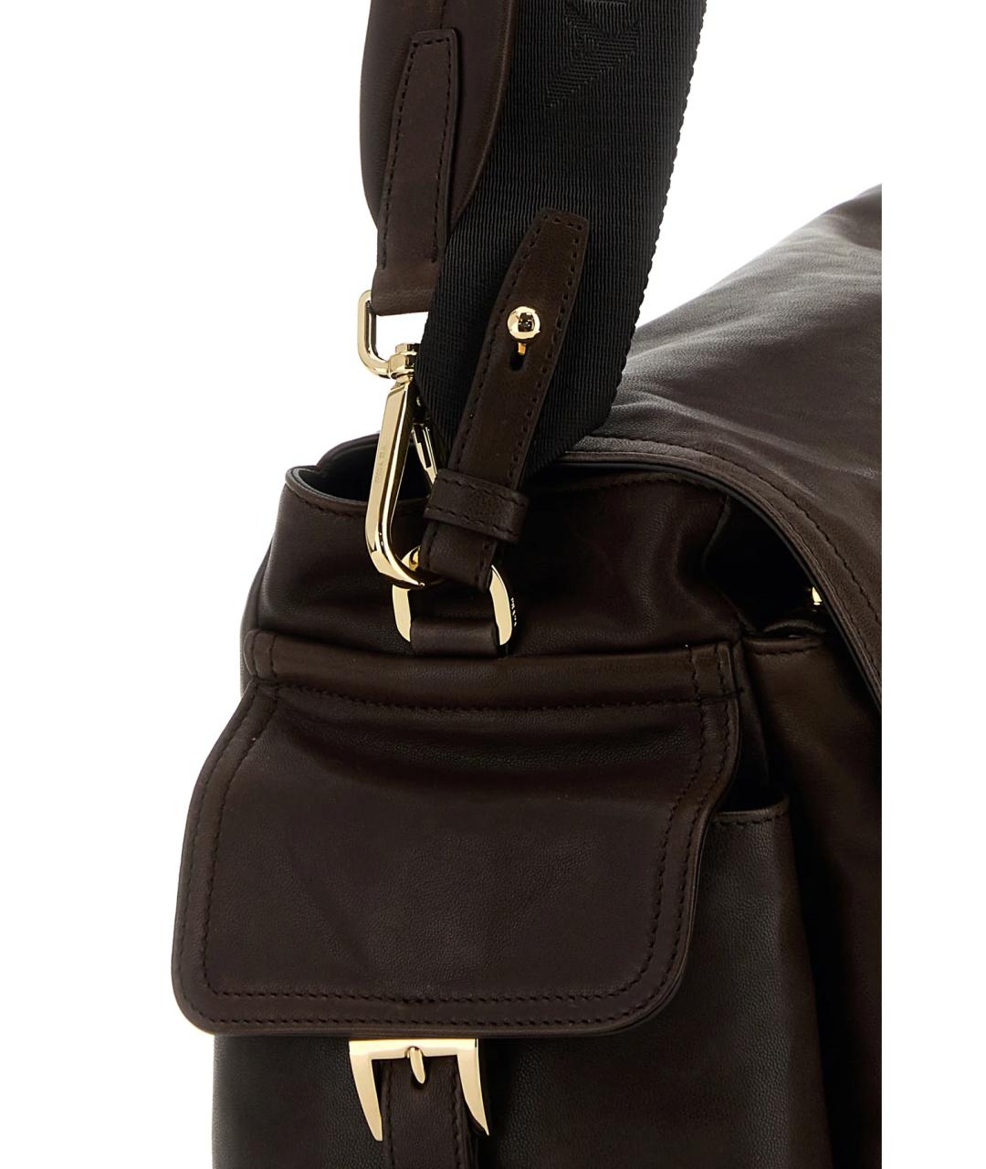 PRADA Коричневая кожаная сумка через плечо, фото 4