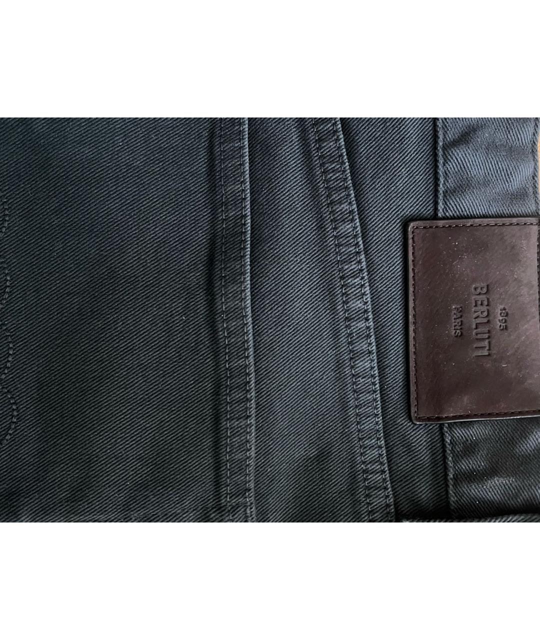 BERLUTI Серые хлопко-эластановые джинсы скинни, фото 2