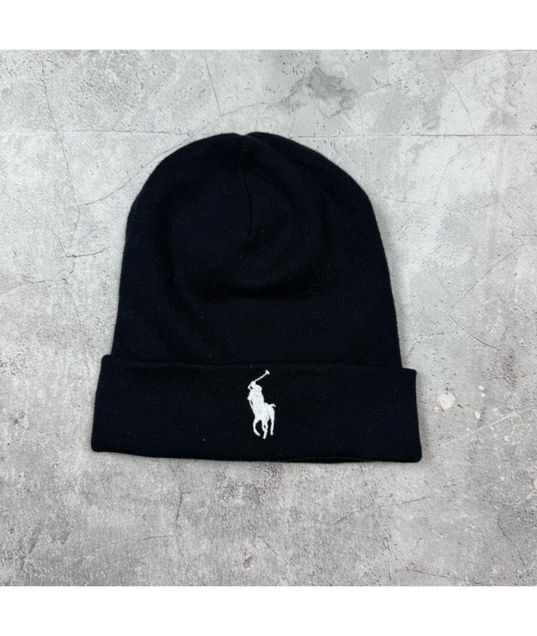 RALPH LAUREN Черная хлопковая шапка, фото 5