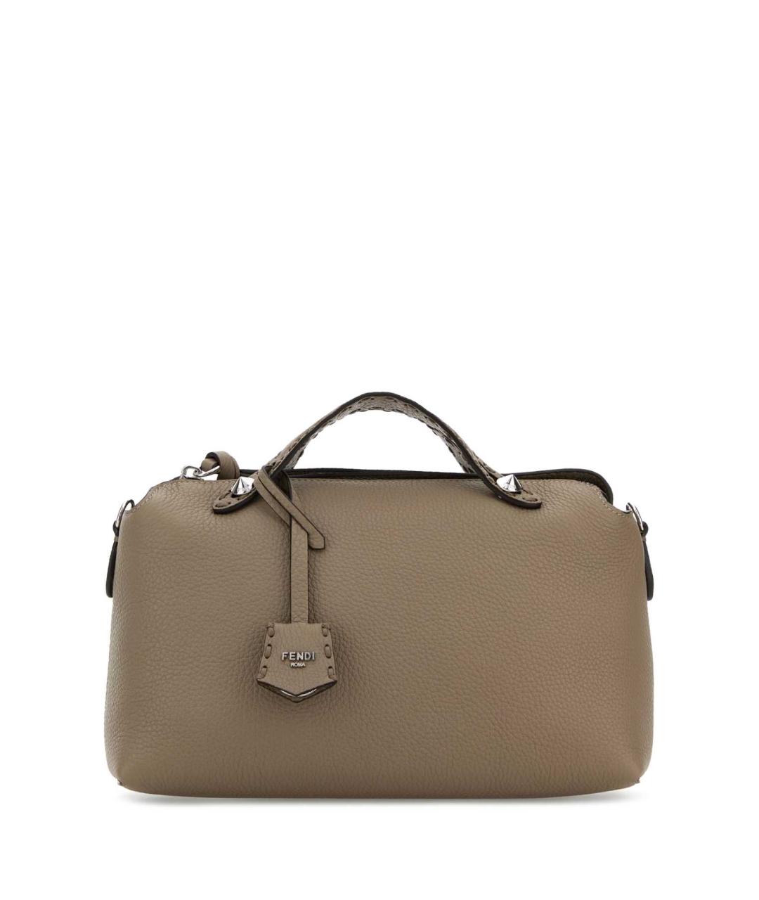 FENDI Бежевая кожаная сумка через плечо, фото 1