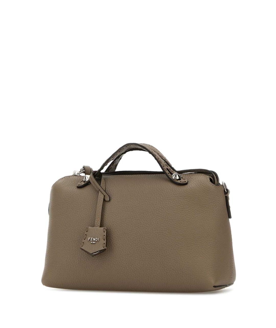 FENDI Бежевая кожаная сумка через плечо, фото 2