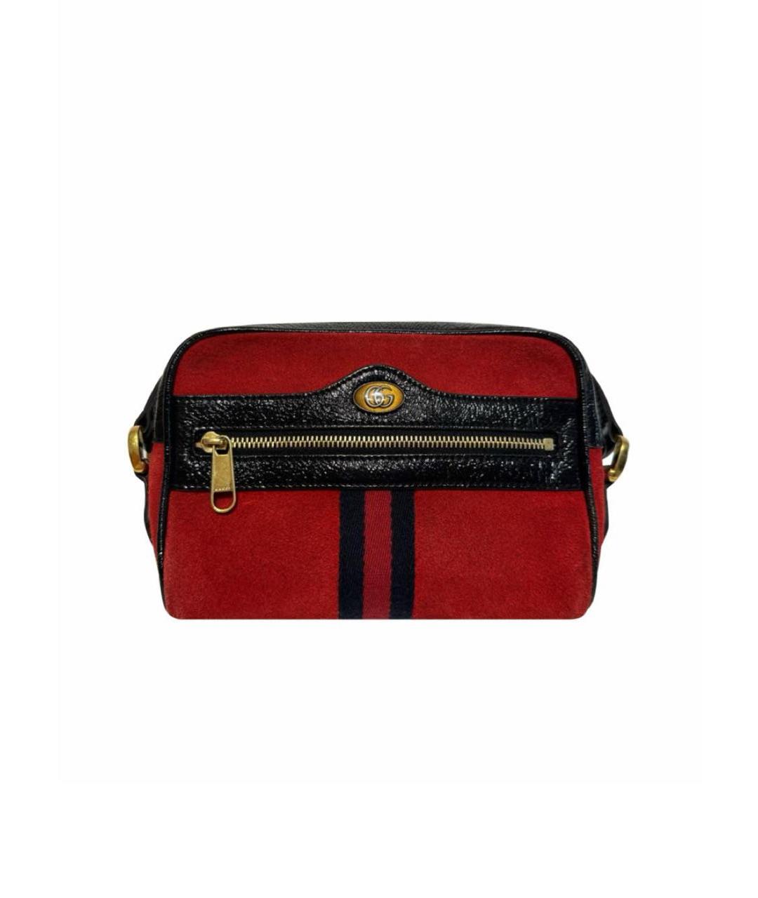 GUCCI Красная замшевая сумка через плечо, фото 8