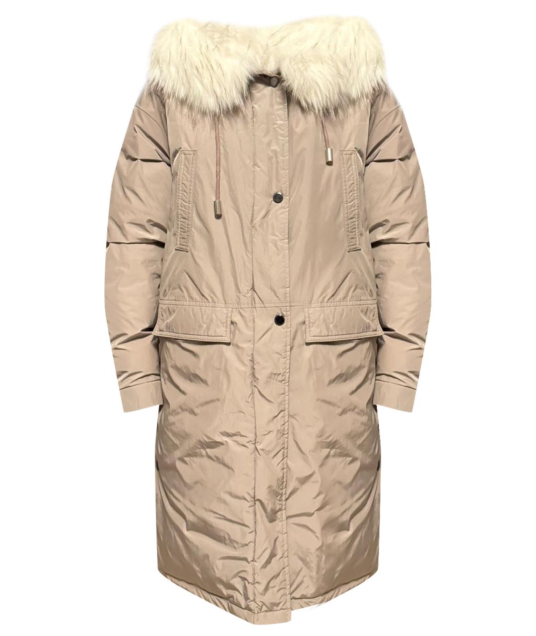 12 STOREEZ Бежевая полиэстеровая парка, фото 1