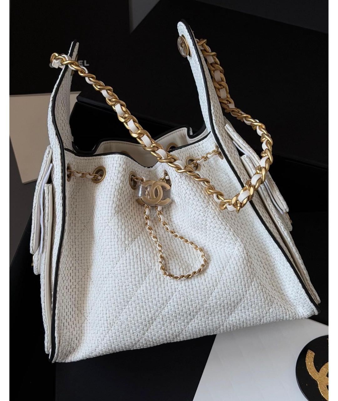 CHANEL Белая сумка тоут, фото 2