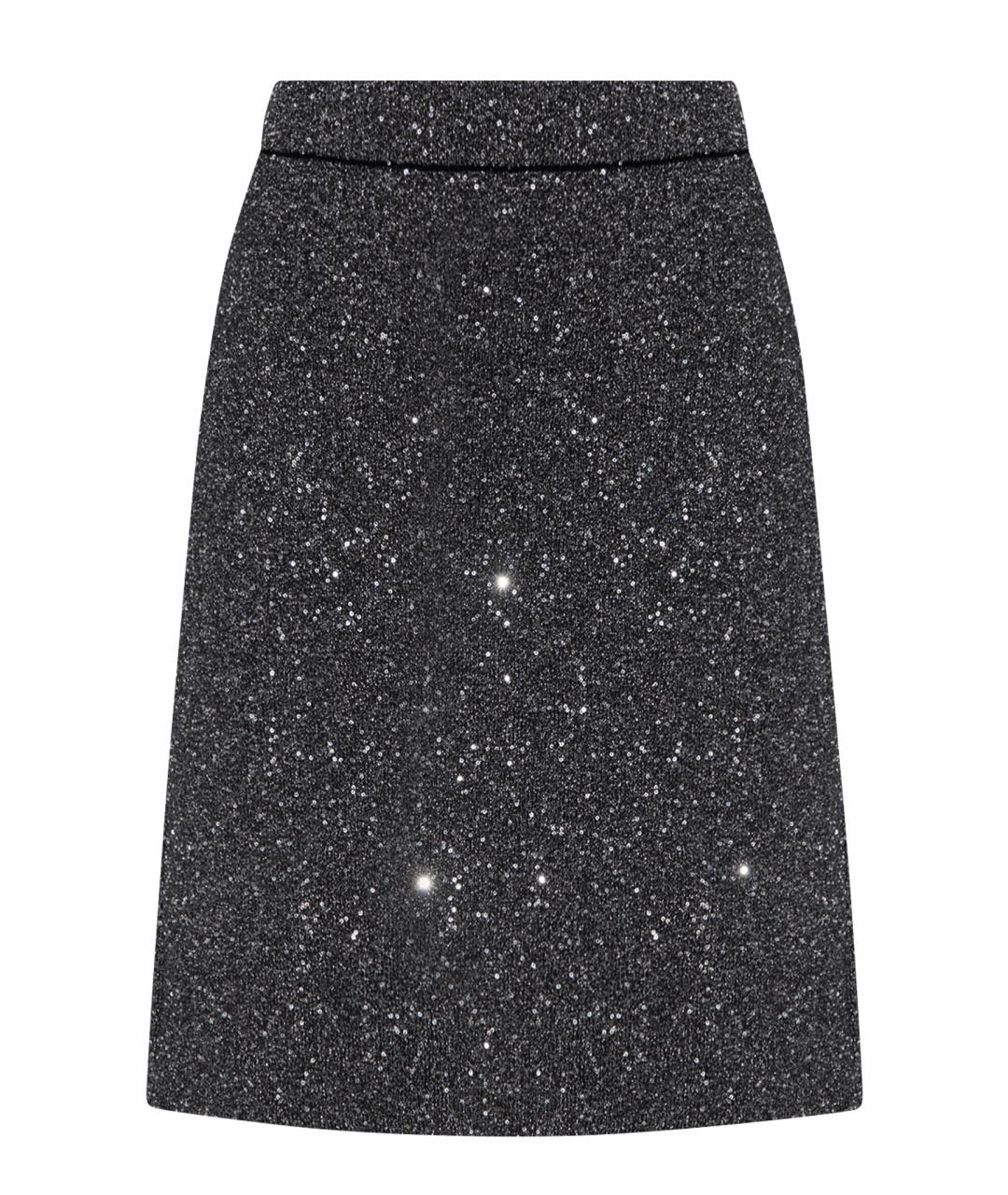 GUCCI Черная полиэстеровая юбка миди, фото 1