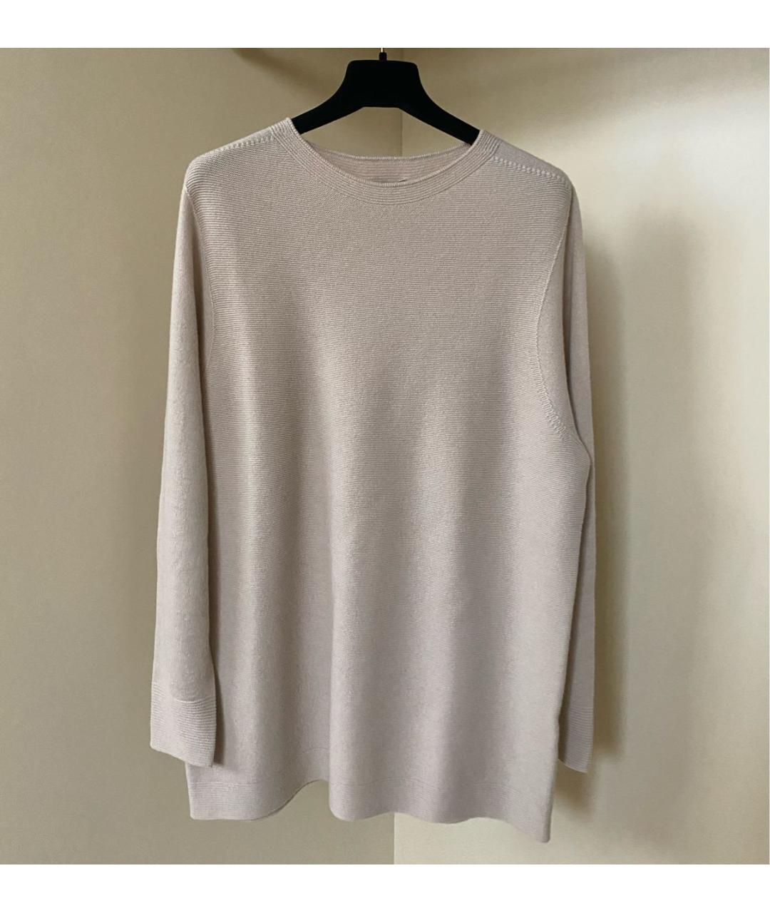 PESERICO Бежевый шерстяной джемпер / свитер, фото 3