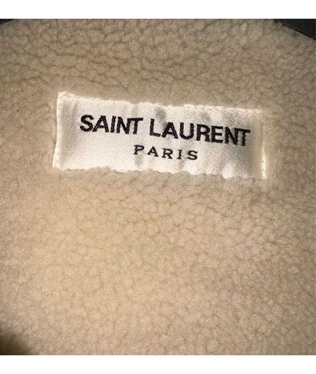 SAINT LAURENT Черный меховой пуховик, фото 5