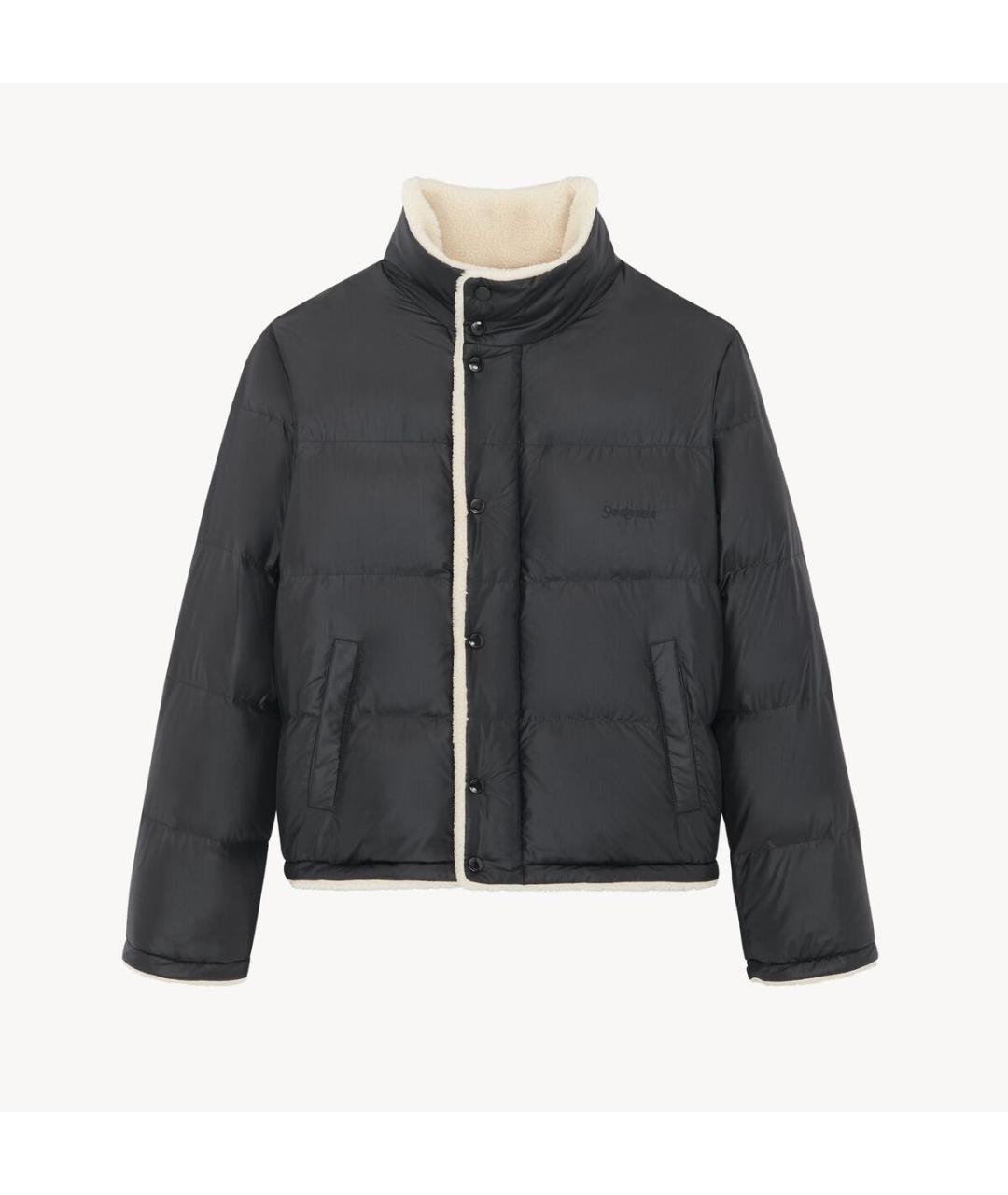 SAINT LAURENT Черный меховой пуховик, фото 7