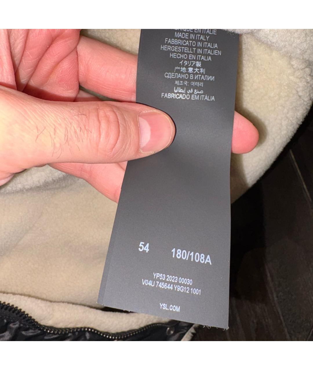 SAINT LAURENT Черный меховой пуховик, фото 6