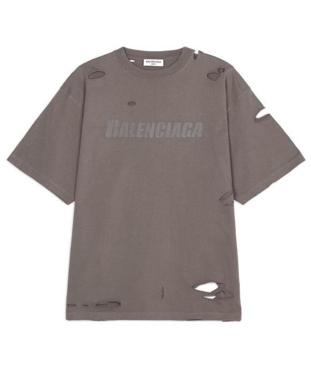 BALENCIAGA Коричневая футболка, фото 5