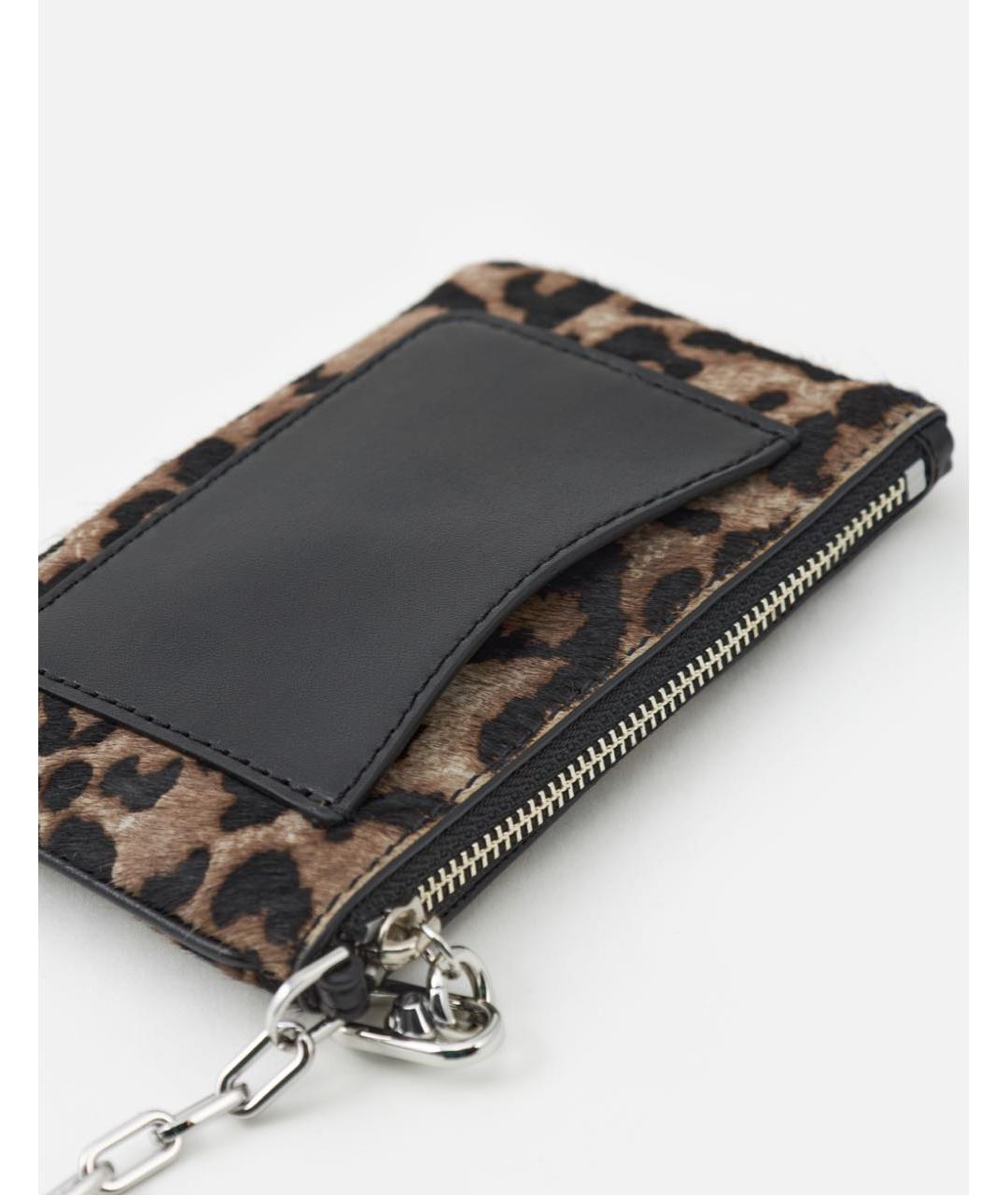 MICHAEL KORS Коричневый кожаный кардхолдер, фото 3