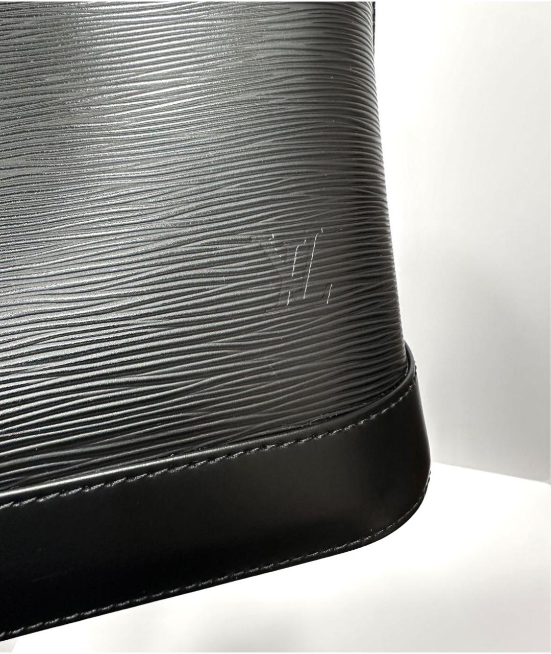 LOUIS VUITTON Черная кожаная сумка с короткими ручками, фото 6