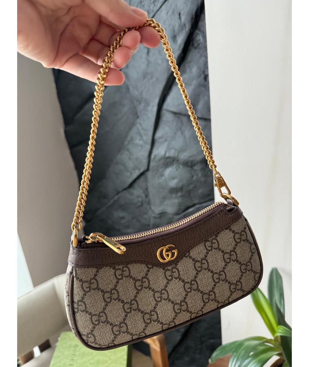 GUCCI Коричневая сумка с короткими ручками, фото 6