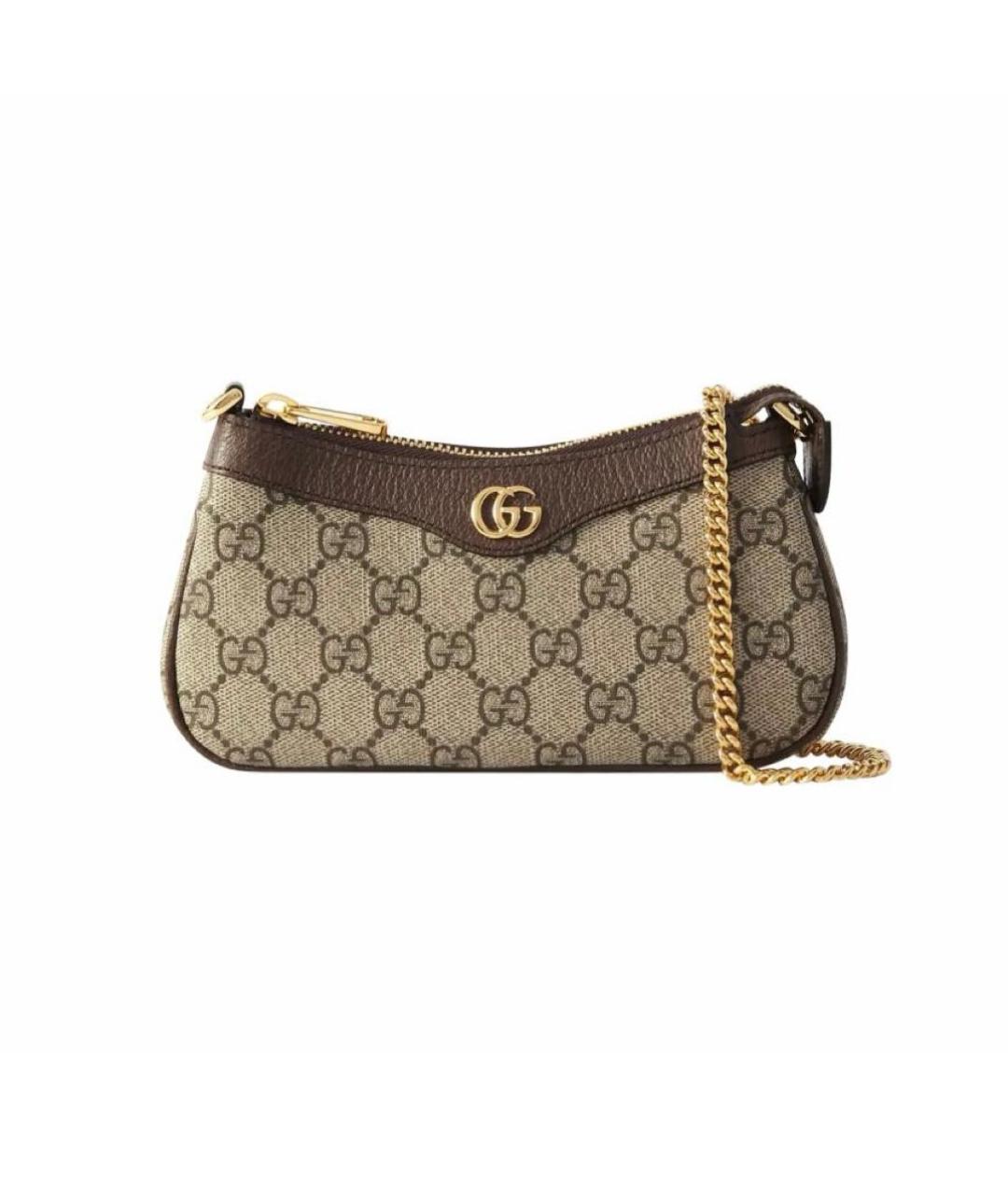 GUCCI Коричневая сумка с короткими ручками, фото 1