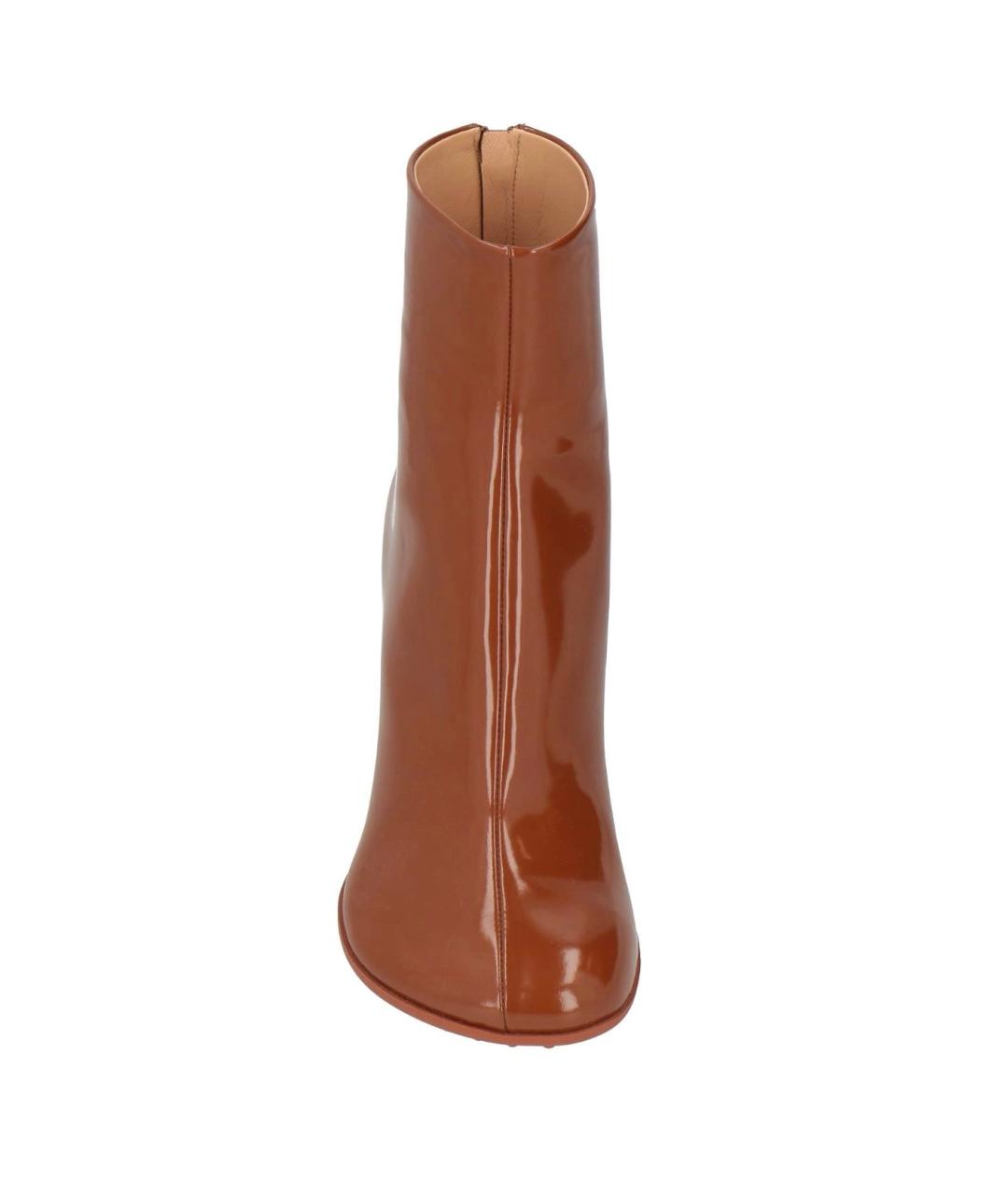 BOTTEGA VENETA Коричневые кожаные ботильоны, фото 3