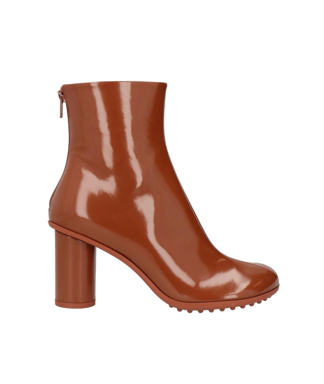 BOTTEGA VENETA Коричневые кожаные ботильоны, фото 8