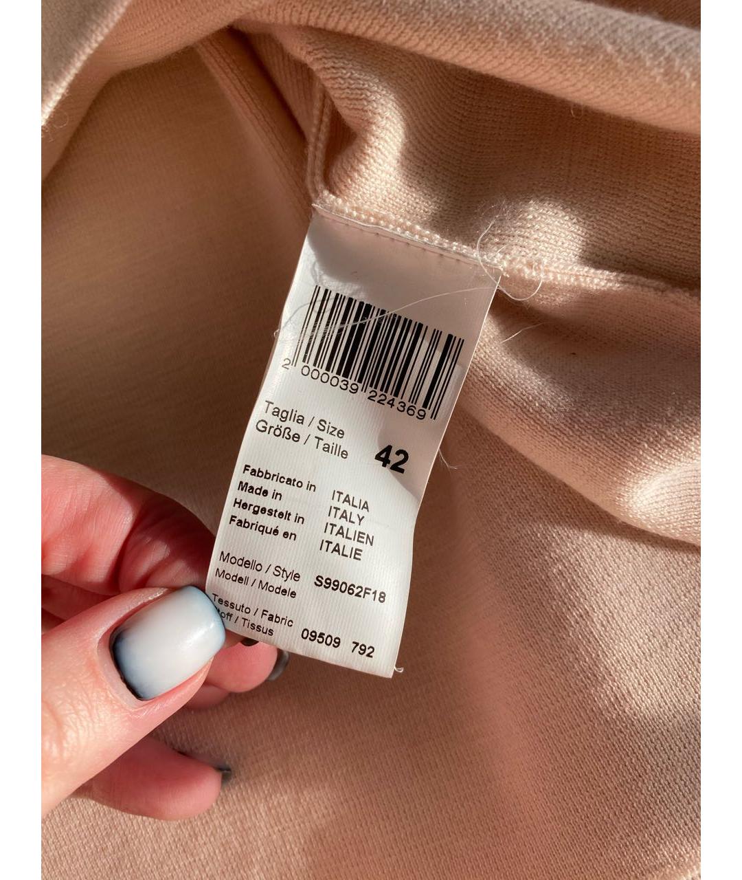 PESERICO Розовый шерстяной джемпер / свитер, фото 5