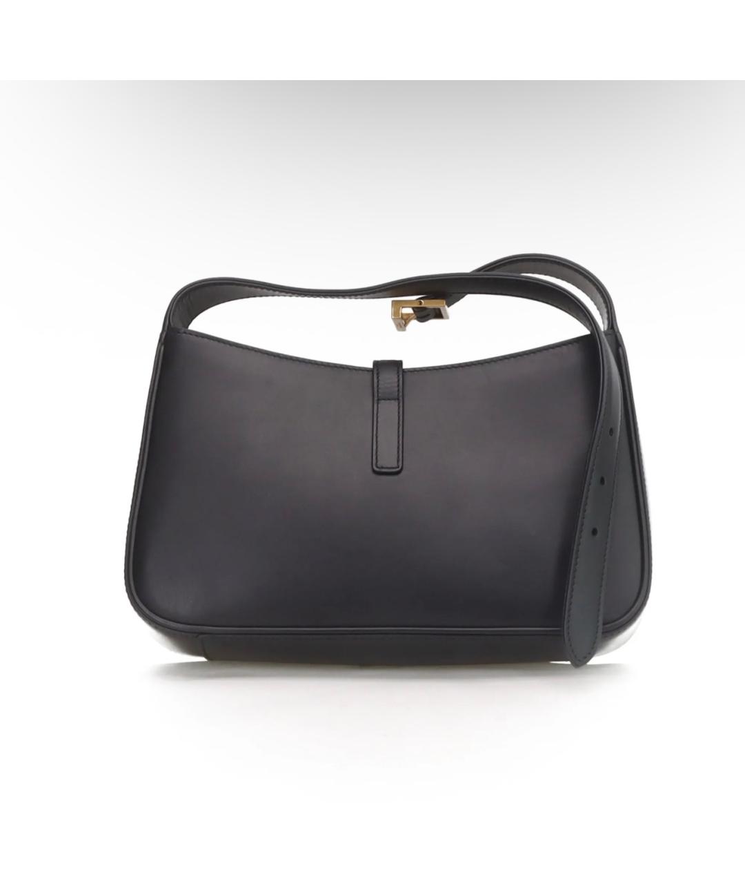 SAINT LAURENT Черная кожаная сумка через плечо, фото 3