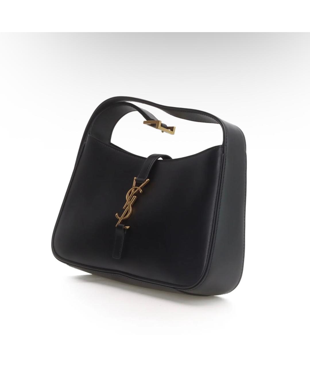 SAINT LAURENT Черная кожаная сумка через плечо, фото 4
