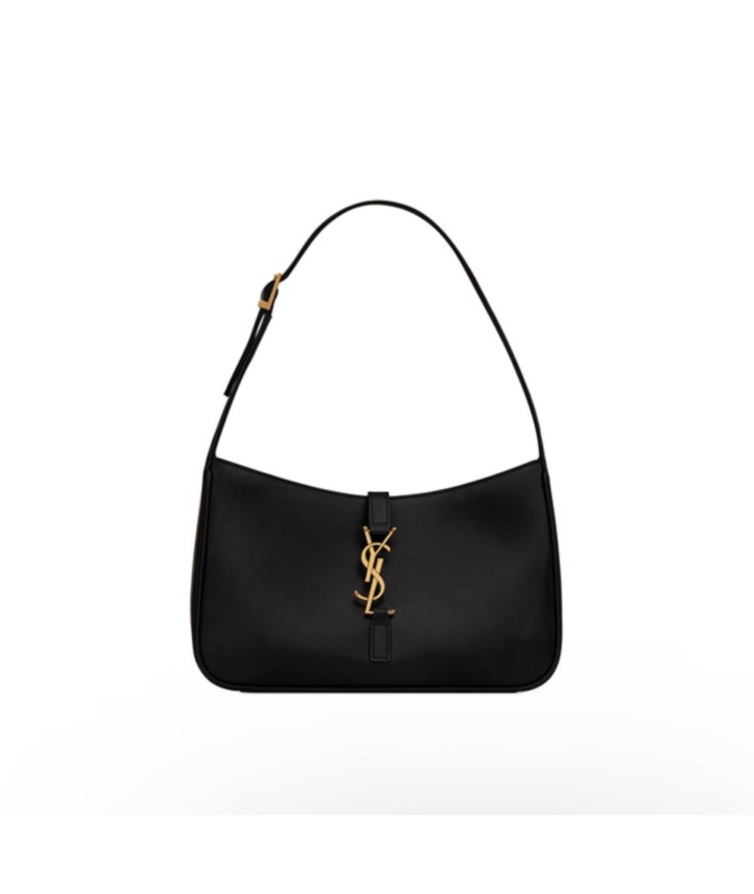 SAINT LAURENT Черная кожаная сумка через плечо, фото 9