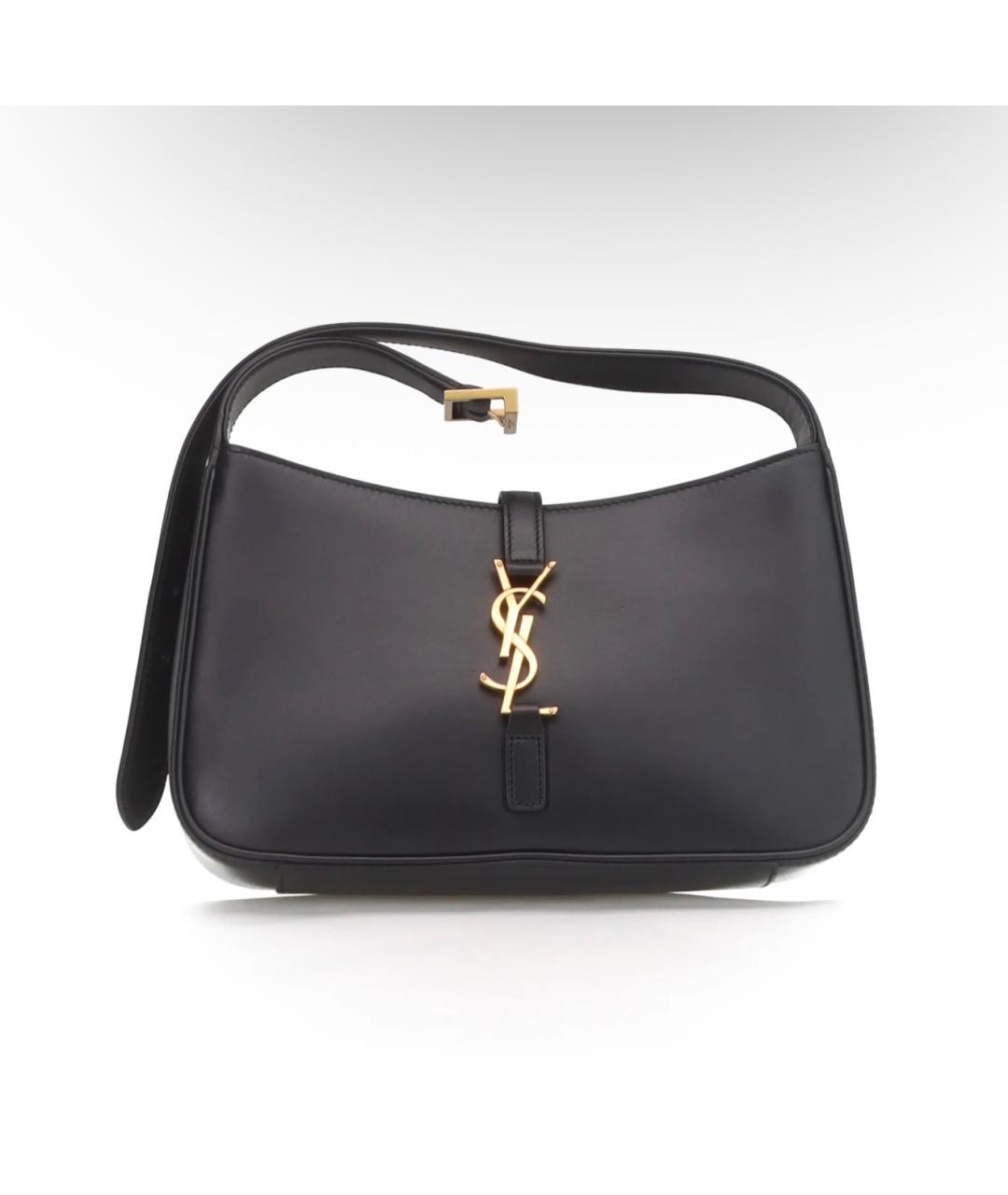 SAINT LAURENT Черная кожаная сумка через плечо, фото 2