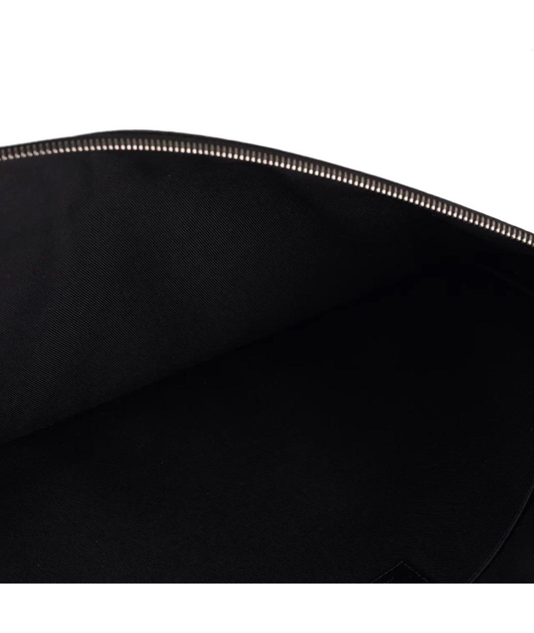 LOUIS VUITTON Черная кожаная папка для документов, фото 6