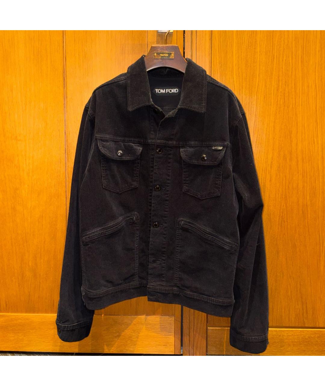 TOM FORD Черная хлопковая куртка, фото 2