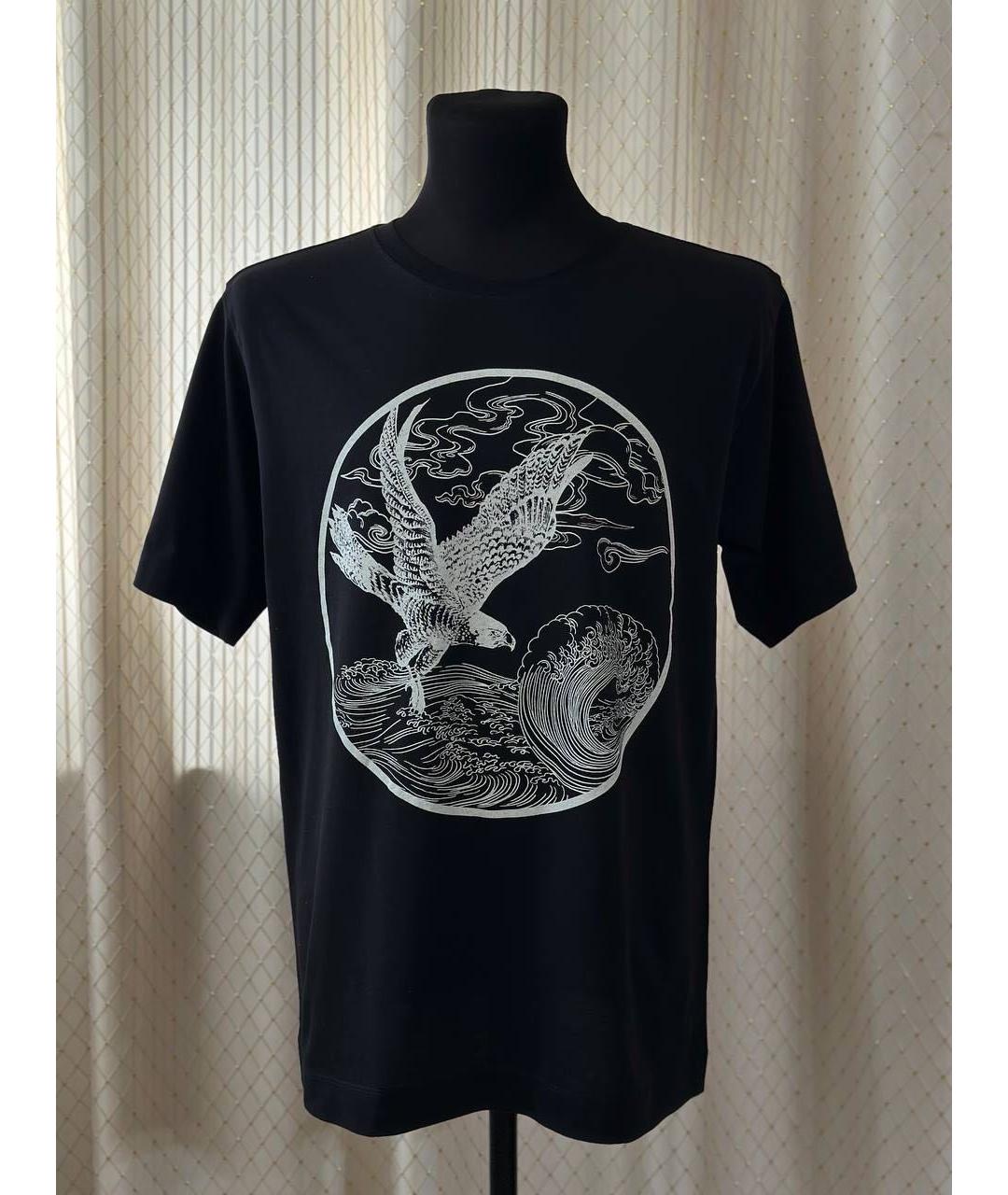 DRIES VAN NOTEN Черная хлопковая футболка, фото 3