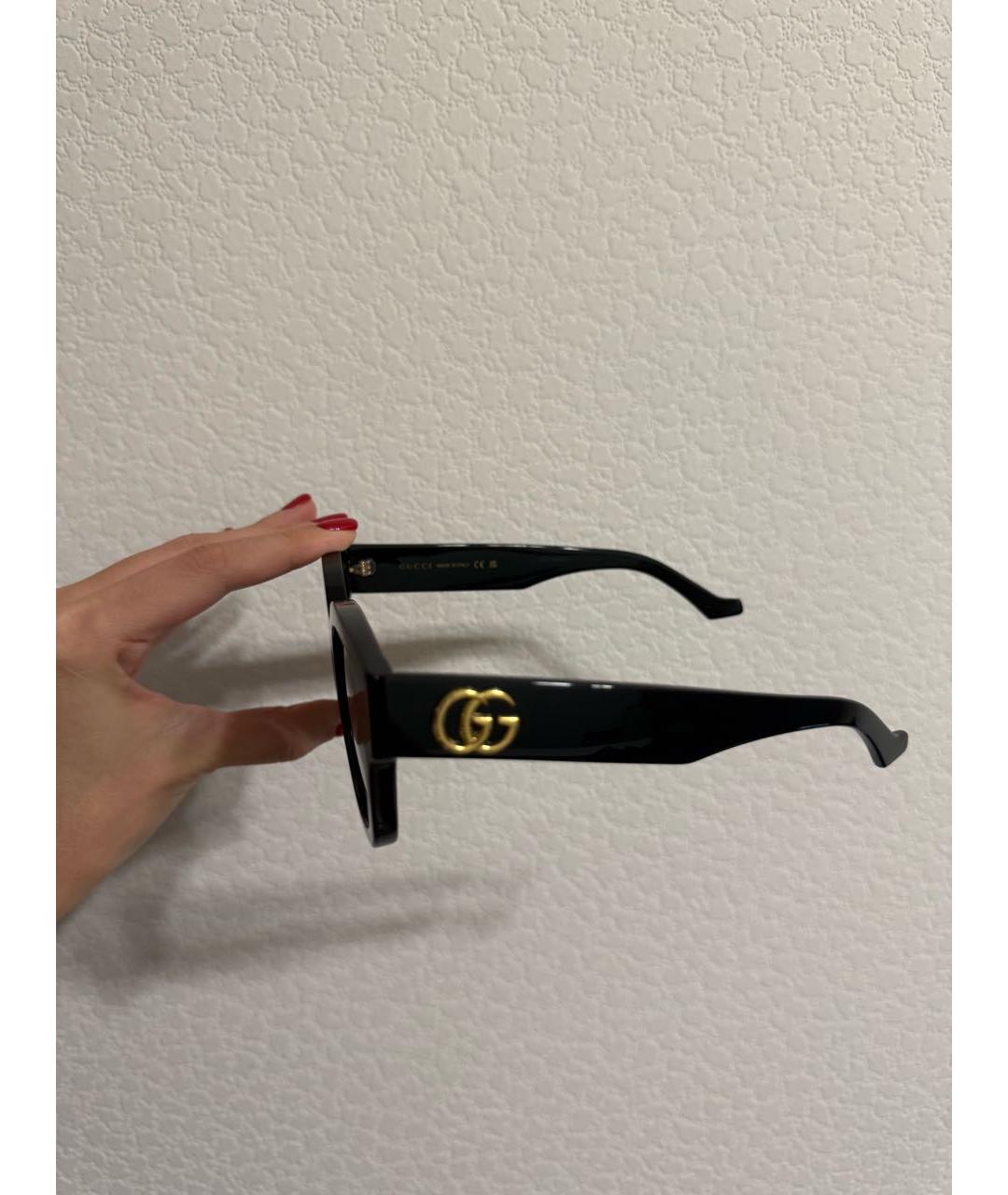 GUCCI Черные пластиковые солнцезащитные очки, фото 2