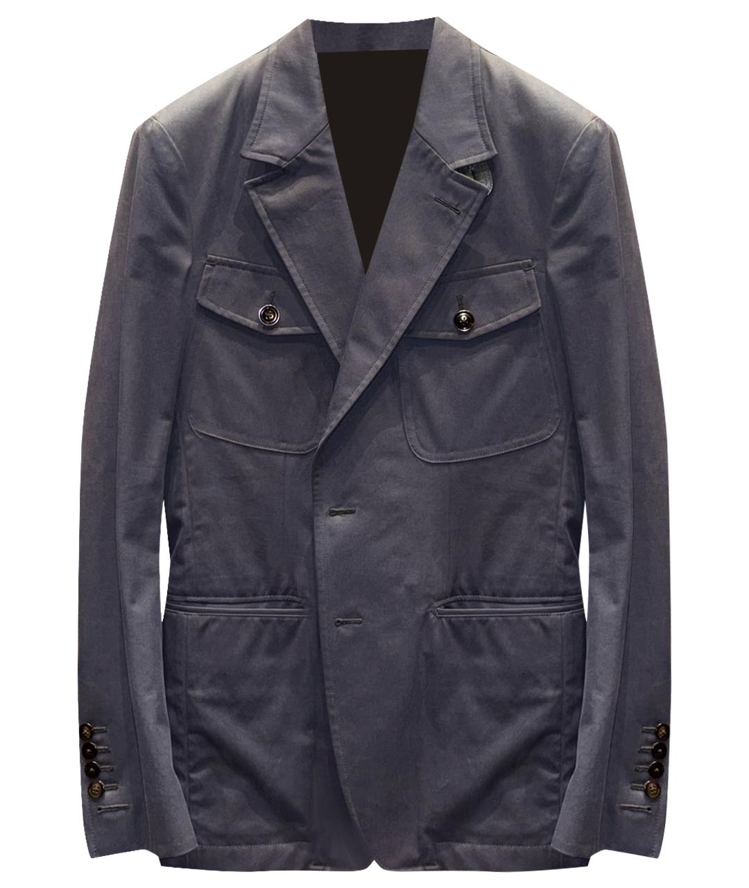 TOM FORD Темно-синий хлопковый пиджак, фото 1