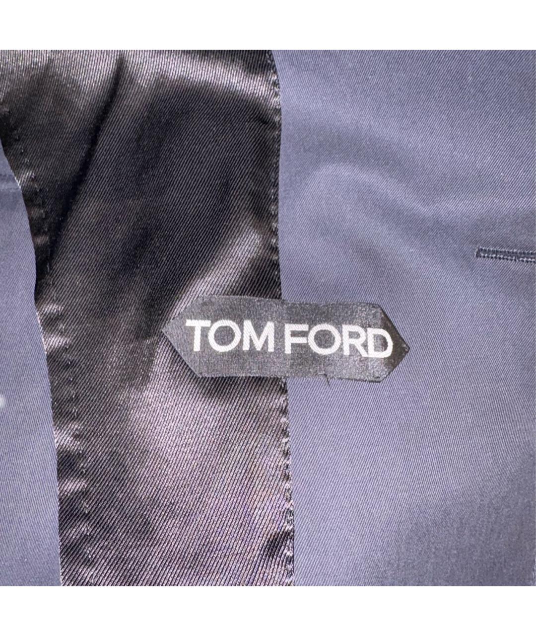 TOM FORD Темно-синий хлопковый пиджак, фото 4