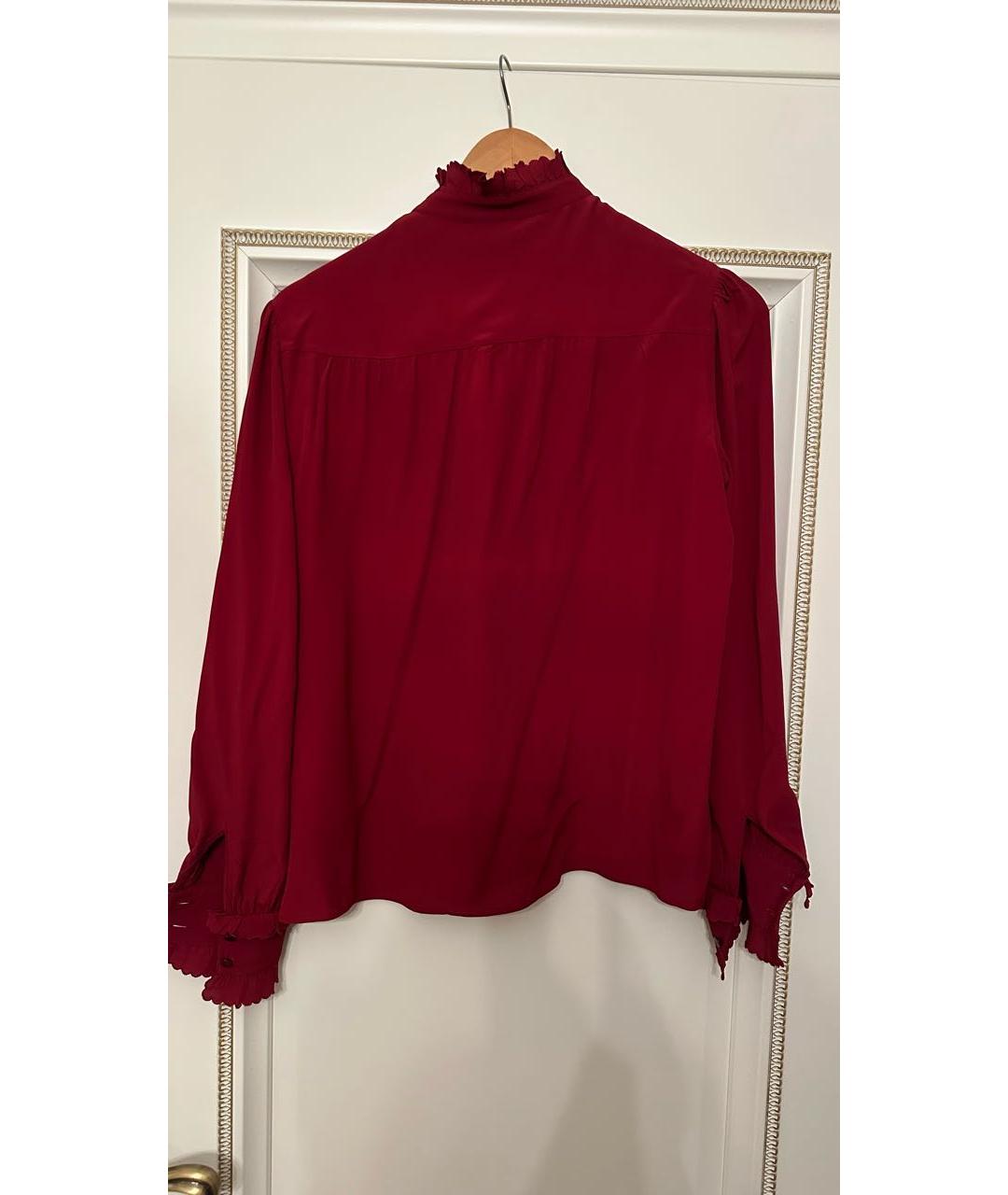 CELINE Бордовая блузы, фото 6